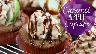 Fall Caramel Apple Cupcakes with Homemade Caramel Buttercream Frosting