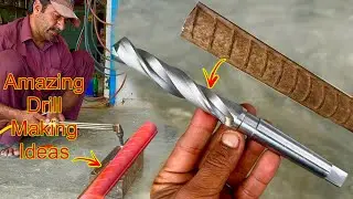 How to make drill bit | A drill tool made by steel iron shaft | drill developed by own skill ideas