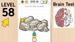 Brain Test Level 58 Stop The Alien Invasion!