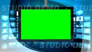 Green Screen Video Background - Virtual Set 8 Center Animated