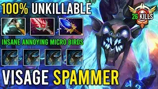 How to Play Mid Visage Like a Pro Grandmaster Tier with 100% Zero Death & Amazing Micro Birds Dota 2
