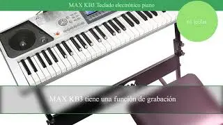 MAX KB3 Teclado electrónico piano de 61 teclas con función Touch con Auricular