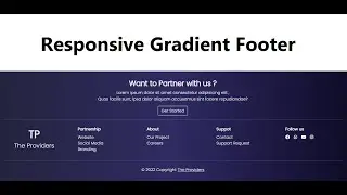 How to Create Responsive Gradient Footer in bootstrap 5 | Responsive Footer in Html and Bootstrap 5