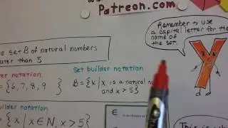 Algebra I #9.1b, Inequalities - Roster and Set Builder Notation