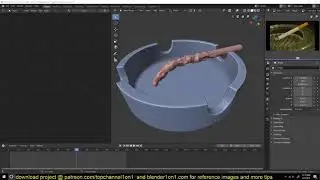 creating a burning cigaratte with smoke animation in blender 2.8