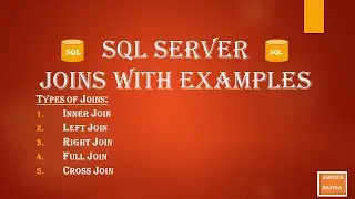 SQL Server Important Topics/SQL Server JOINS/Cross Joins/Inner Joins/How to use Joins in SQL Server