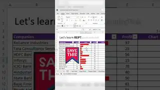 🔥Use of Rept Function in Excel|Excel bar Chart Shortcut |Secret Tricks of Excel#excel #exceltutorial