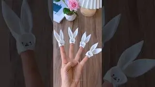 Tissue Paper Rabbit DIY Kids Craft Tissue Paper Craft Finger Bunny Caps rabbit making ideas 