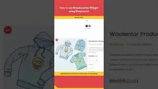 How to use Breadcrumbs Widget using ShopLentor #woocommerceplugin #woocommerce