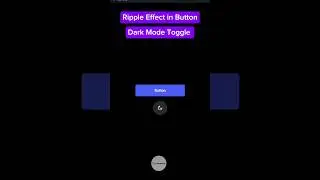 You Should Try this beautiful effect in dark mode toggle and ripple effect on button || HTML CSS