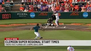 Dates, times announced for Clemson baseball in Super Regionals