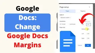 Google Docs: Change Google Docs Margins