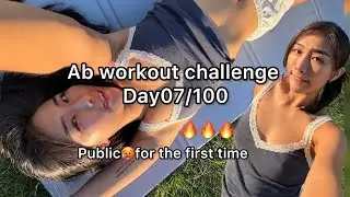 Ab workout challenge day007/100 with Bunnybrownie #challenge #1000subscriber #asian