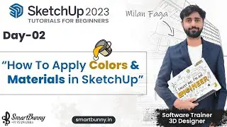 How To Paint 3D models using Paint Bucket tool in SketchUp 2023 | Day-2 SketchUp Beginner tutorials