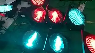 traffic light blue light / red yellow green blue traffic light