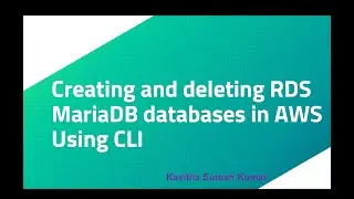 Creating and deleting RDS MariaDB databases in AWS Using CLI