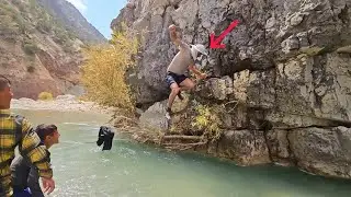 Hyder's family nomadic adventure in the fishing river and wild bees🐟🌊🗻🐝