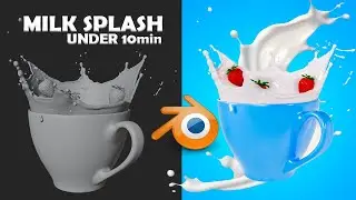 Milk Splash Using Blender Flip Fluid || Water Simulation Tutorial