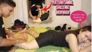 bantu istri pijatan kaki belakang sambil challenge _pasutri challenge lucu suami istri kocak