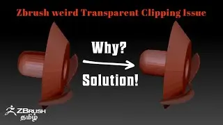 Zbrush showing weird clipping while importing model - Why & Solution | Zbrush Tamil