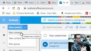 Contact lists vs  Groups in Outlook Online