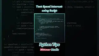 Test Speed Internet using Swift #ikh4ever #shorts #swift