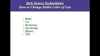 How to Change Bullet Color of list using html css | How to change bullet color from list