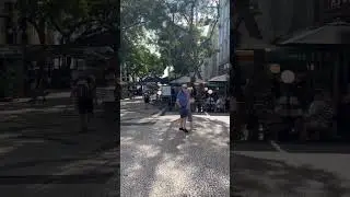 Street performers in city centre of Funchal, Madeira - Portugal