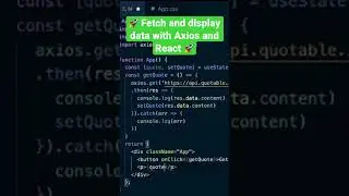 🚀 Fetch and display data with Axios and React 🚀