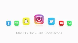 CSS MacOS Dock Like Social Icon Hover Effect | CSS & jQuery