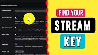 How to Find Stream Key on Twitch { Twitch Live Stream key }
