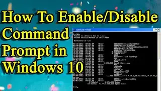 How To Enable Or Disable Command Prompt on Windows 10