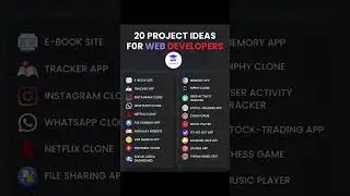 20 Project ideas for web developer | web developer project ideas #shorts #webdevelopment #project