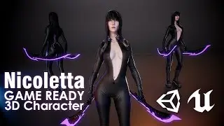 UE4 PREVIEW - GAME READY 3D Character - Cyber Girl Nicoletta