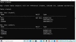 SQL Query to implement Foreign Key in table