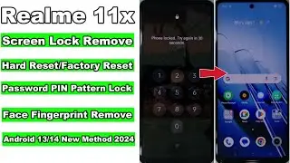 How to Hard Reset/Factory Reset in Realme 11x 5G/Realme 12x Unlock Screen Lock Password PIN Pattern