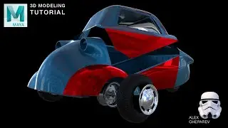 3D Modeling a Car in Maya - Fender & Side Panels