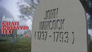 Creating Engraved or Embedded Text in Sketchup