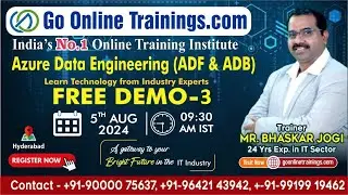 Azure Data Engineering Demo - August 5th 2024 | Bhaskar Jogi | Go Online Trainings | 90000 75637