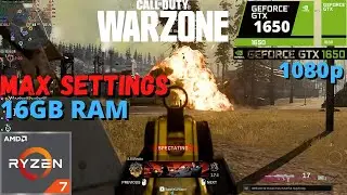 GTX 1650 | Call Of Duty Warzone |16GB RAM |1080p (Maximum Settings) 2021