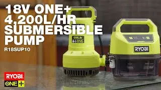 RYOBI 18V ONE+ Submersible Pump (R18SUP10) in action