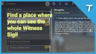 Genshin Impact (Quest) -  Find a place where you can see the whole Witness Sigil