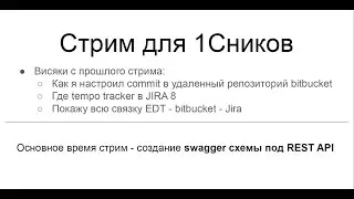 Стрим: пишу swagger схему  REST API под бэкэнд на 1С