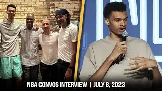 Victor Wembanyama On First Game, KaJ Comparisons, Spurs Legends Dinner | NBA CONvos | July 8, 2023