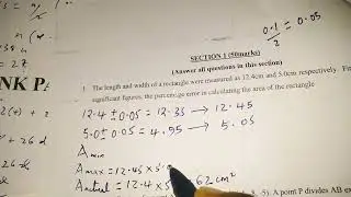 ERRORS AND APPROXIMATIONS. PERCENTAGE ERROR IN AREAS