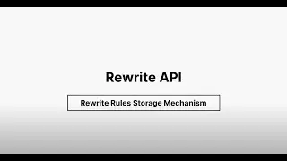 Rewrite API Overview - Rewrite Rules Storage Mechanism