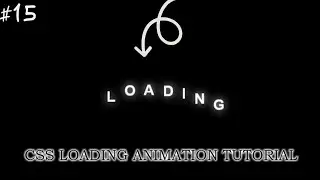 HTML CSS Loading Animation Tutorial@pinkweb0|html css tutorial