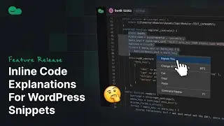 Highlight Code ➡ Get Explanation | New CodeWP Feature - Inline Code Explanations using AI