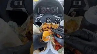 Wingstop feast in my car 🍗🔥 #asmr #food #mukbang