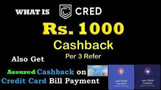 Get cashback for paying Cred card bill online and free gift cards for refer |how to use Cred #cred